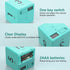 Cube Timer, Pretmess Gravity Flip Kitchen Timer for Time Management and Countdown (Mint)