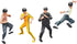 Palmetto Houseares Bruce Lee Figurine Collection Set, 4PCS, 4 Inch Average Height, Hard Plastic Resin