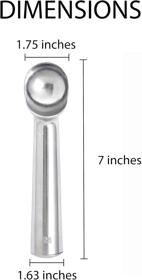 HIC Kitchen Anti-Freeze Ice Cream and Frozen Dessert Scoop, Non Toxic and Self Defrosting
