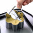 HULISEN Set of 5 Stainless Steel Cake Ring Molds, 3” Dessert Food Molds with Pushers for Cooking