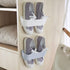 4pcs SM02(4PCS)) Wall Mounted Shoes Rack with Sticky Hanging Strips, Plastic Shoes Holder Storage Organizer,Door Shoe
