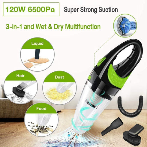 Handheld Vacuum, Cordless Hand Held Wet Dry Vacuum Cleaner with 4Kpa Powerful Suction Portable Hand Car Vac Pet Hair Cleaner…