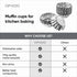 Muffin Cups for Kitchen Baking 2.36 Inch - 30 Pcs Metal Egg Tart Molds, Reusable Mini Tart Tins and Cupcake