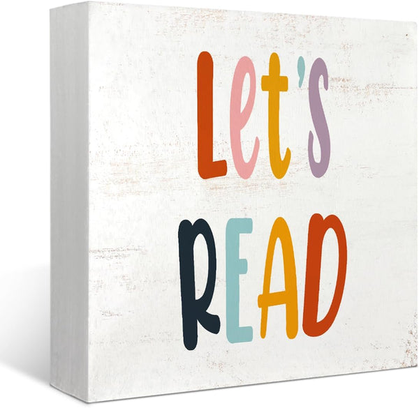 Mtrgdn Reading Corner Decor for Classroom,Boho Classroom Reading Nook Desk Decor,Let's Read