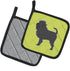 Caroline's Treasures BB3848PTHD Affenpinscher Checkerboard Green Pot Holders, Kitchen Heat Resistant, 7 1/2 x 7 1/2