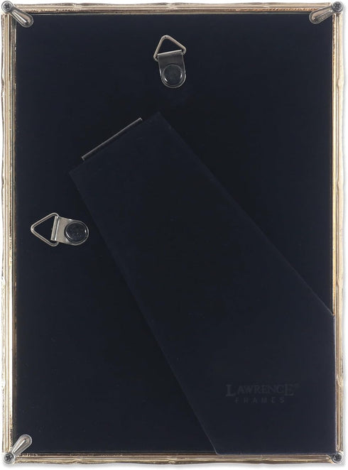 Lawrence Frames 5" W x 7" H Gold Metal Picture Frame with Bamboo Design (712257)