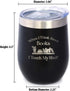 Touch My Shelf Wine Tumbler with Sliding Lid, Stemless Stainless Steel Insulated Cup for Lovers of Reading & Books -