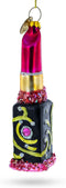 Red Lipstick Blown Glass Christmas Ornament