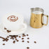 Milk Frothing Pitcher, 350ml (12oz) Stainless Steel Steaming Pitcher for Coffee, Cappuccino, Latte Art, Gold