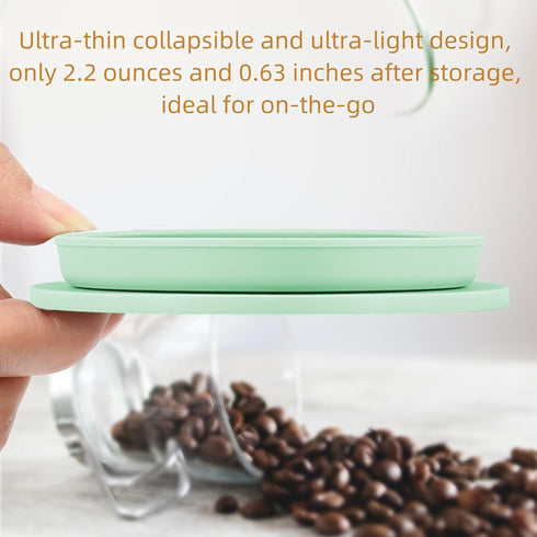 2-Packs Paperless Collapsible Travel Pour Over Coffee Dripper Kit, Reusable Coffee Strainer for Camping, Blue+Green