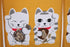 Narumi Shichifuku Manekineko Noren Curtain Tapestry - Brown Color, Made in Japan