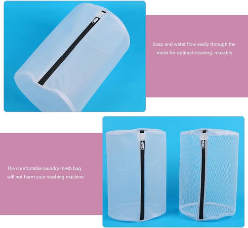 Cabilock 3pcs Laundry Sack Cylindrical Washing Bag, Bra Bags for Laundry Garment Bag for Washing Machine