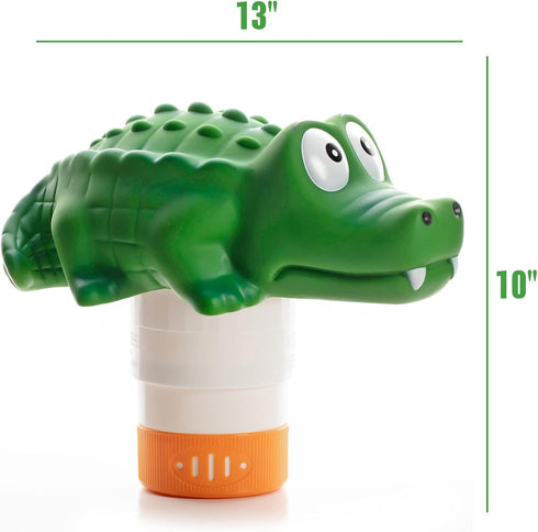 XY-WQ Chlorine Floater - Floating Pool Chlorine Dispenser (Alligator) for 1 and 3 Inch Tablets