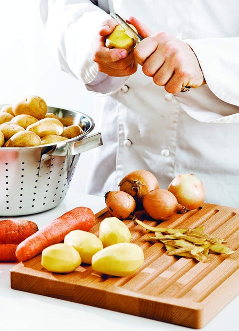 Linden Sweden Soft Grip Peeler - Gray | Rust Resistant Vegetable Peeler with Ergonomic Handle | 9"L x 2.5"W | 6.5”