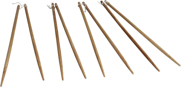 IMUSA 4 Pack Bamboo Cooking Chopsticks, 13.5", Brown