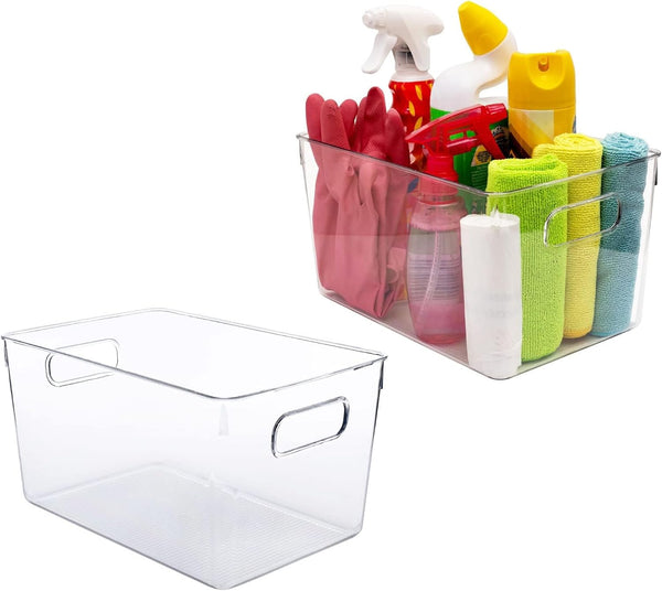 Clear storage organizer bins, Kitchen Cabinet Organizers and Storage Baskets Pantry Fridge