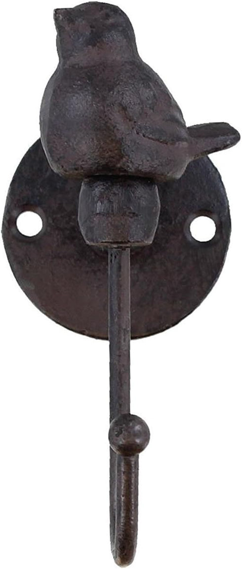 YukaBa Songbird Wall Hook, Brownish Black (Bird-1Pack)