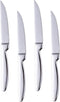 Steak Knife Set, 4-Piece Serrated Stainless Steel Cutlery, 22cm for Home, Restaurant, Hotel