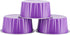 EUSOAR Baking Cups Aluminum Foil, 5oz 50pcs Reusable Cupcake Cups with Lids, 3.34"x2.59"x2.35" 125ml Pie Ramekins, Desserts Flans, Creme Brulee Cups, Pudding Jello Cups, Catering Party Favor-Lavender
