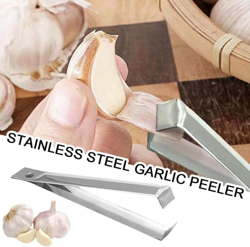 Fish Bone Tweezers Set, Garlic Tweezer Peeler Skin Remover Tool,Stainless Steel Peeling Clip, Garlic Peeler Garlic Tweezer Remover Tool Tongs for Cooking Vegetables Tools Kitchen Utensils and Gadgets by Jowxsx