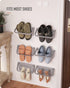 4 Baffect Hanging Organizer Pieces - Foldable Wall Mounted Rack for Shoes Storage, Holder and Shelf (Gray)