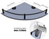 Set 2 Glass Bathroom Shelves - of Corner Shelves with Rail, Floating Glass Shelves for Bathroom, Kitchen, Living Room