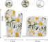 Set of Oven Mitt and Pot Holder, Spring Daisy Flower Kitchen Mittens, Heat Resistant Non-Slip Surface for Cooking