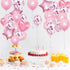 28Pcs Happy Birthday Party Decorations, Confetti Balloons 18" Star Heart Foil Balloons for Women Wedding Decor