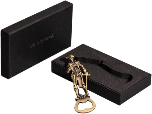 Pirate Skeleton Skull Beer Bottle Opener, Wine Opener Barware for Dad, Husband, Boyfriend, Men