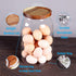 SAIOOL Egg Jar, 1 Gallon Large Glass Food Storage Canister with Airtight Lid, Clear