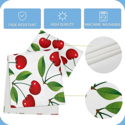 Aglebo 90 Inches 13 90 Inches Cherries Delicious Table Runner Washable Table Runners Long Kitchen Dining Table
