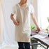 NEWGEM Japanese Linen Cross Back Kitchen Cooking Aprons for Men with Pockets for Baking Painting Gardening Cleaning Khaki