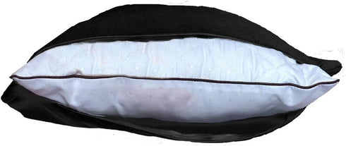 Extra Soft Jersey Knit Pillow Cases, Standard Size, Pack of 2, Black with Hidden Zipper