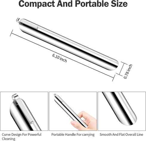 Restaurant Crumb Sweepers, High Quality Stainless Steel Crumb Scraper Tool for Waiters, 1 PACK, Silver