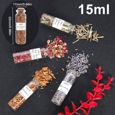 HNSHAG 24pack Witchcraft Supplies Herbs and Flowers Kit, Dried Herb for Spell Jars, Witchy Beginners, Witchcraft Altar