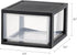 IRIS USA 14.5 Qt. Plastic Drawer Storage Organizer, 3-Pack Stacking Drawers with Sliding Drawer for Home Office, Black