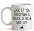 YouNique Designs Police Coffee Cup, 11 Ounce, Police Academy Graduation Gifts, Police Officer Gifts