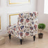 Armless 06 Accent Chair Cover - Soft Printed Slipcover for Living Dining Room Slipper Chairs