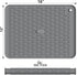 ME.FAN Silicone Dish Drying Mat for Kitchen Counter, Dish Drying Pad for Sink, Refrigerator or Drawer, Countertop Protection Pad M - 16''×12'' - Grey