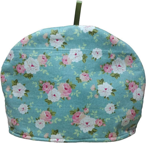 Cotton Tea Cozy Vintage Floral Printed Teapot Cover, Insulated Kettle Kitchen Dust Cover