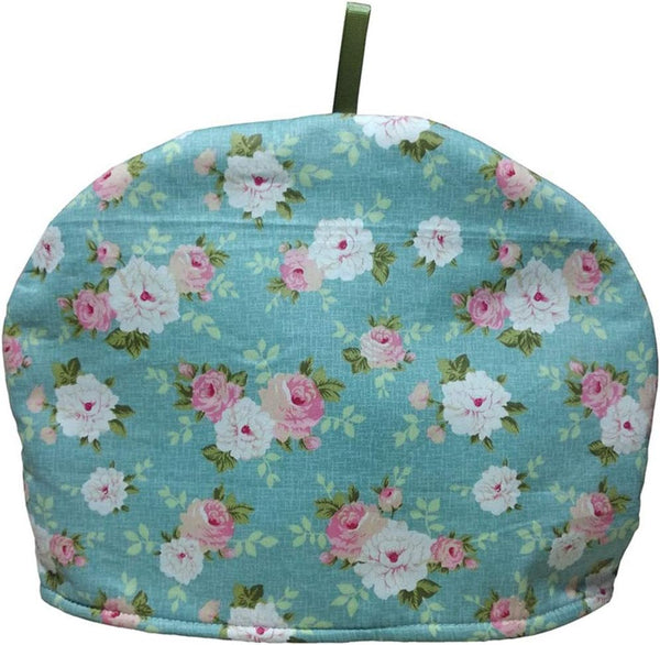 Cotton Tea Cozy Vintage Floral Printed Teapot Cover, Insulated Kettle Kitchen Dust Cover
