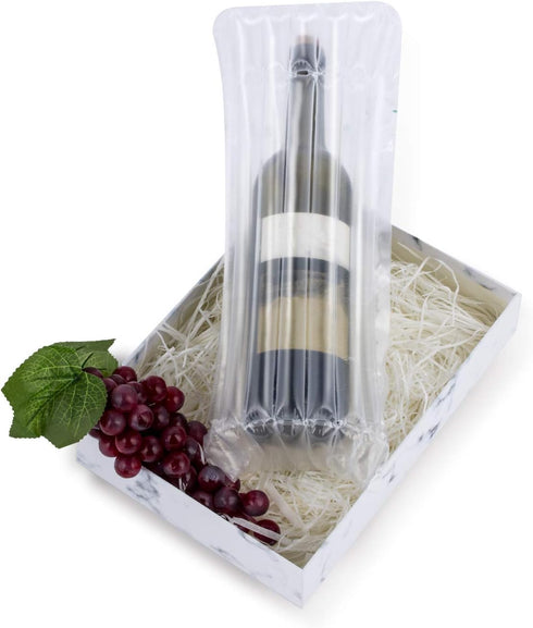 50 PACK Packaging YunKo Wine Bottle Protector Inflatable Bottle Shipping Bags Air Column Bubble Cushion Sleeves