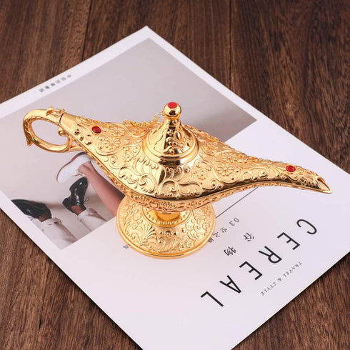 Gusnilo Rare Legend Aladdin Magic Lamp Collector's Edition, Alloy Color