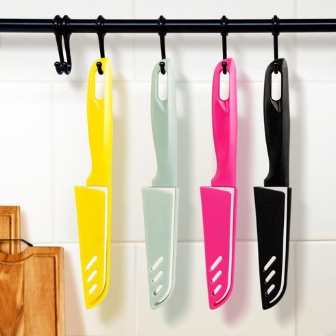 8 Pieces Paring Knife Set, 4PCS Peeling Knives and 4PCS Knife Sheath, German Steel Small Kitchen Knives