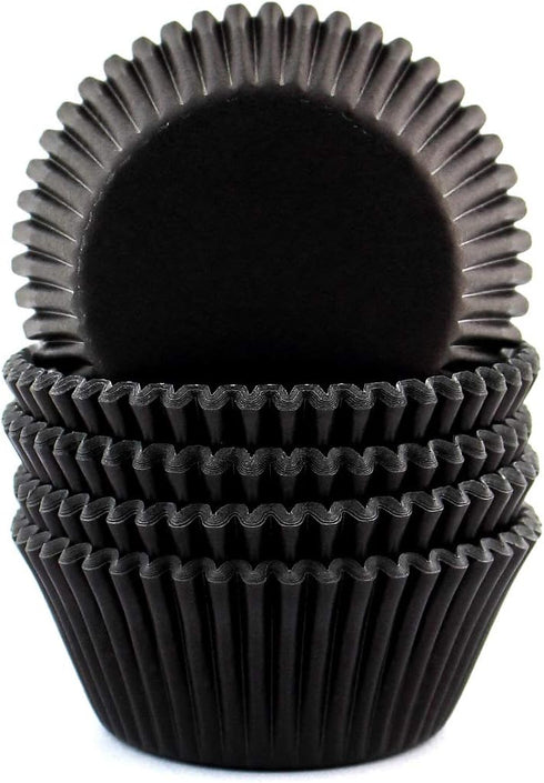 Eoonfirst Standard Size Cupcake Liners, Halloween Party Baking Cups, 100 Pcs (Black)
