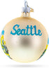 Seattle, Washington Glass Ball Christmas Ornament, 3.25 Inches