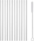 ALINK Reusable Clear Silicone Boba/Bubble Tea Straws, 14mm X 10", Pack of 6 with Cleaning Brush, Extra Wide Flexible