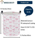 DDBASKET Girls Laundry Basket Pink Hamper for Nursery Bowkont Hamper Cute Kids Storage Bin Organizer Room Decor