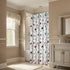 Shower Curtain Polyester, Christmas Red Truck Car Print with Trees, 70 x 70 Inch