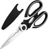 Kitchen Shears for Food, Heavy Duty Kitchen Scissors with Cover, Rust-Resistant Utility Scissors for Fish, Meat,